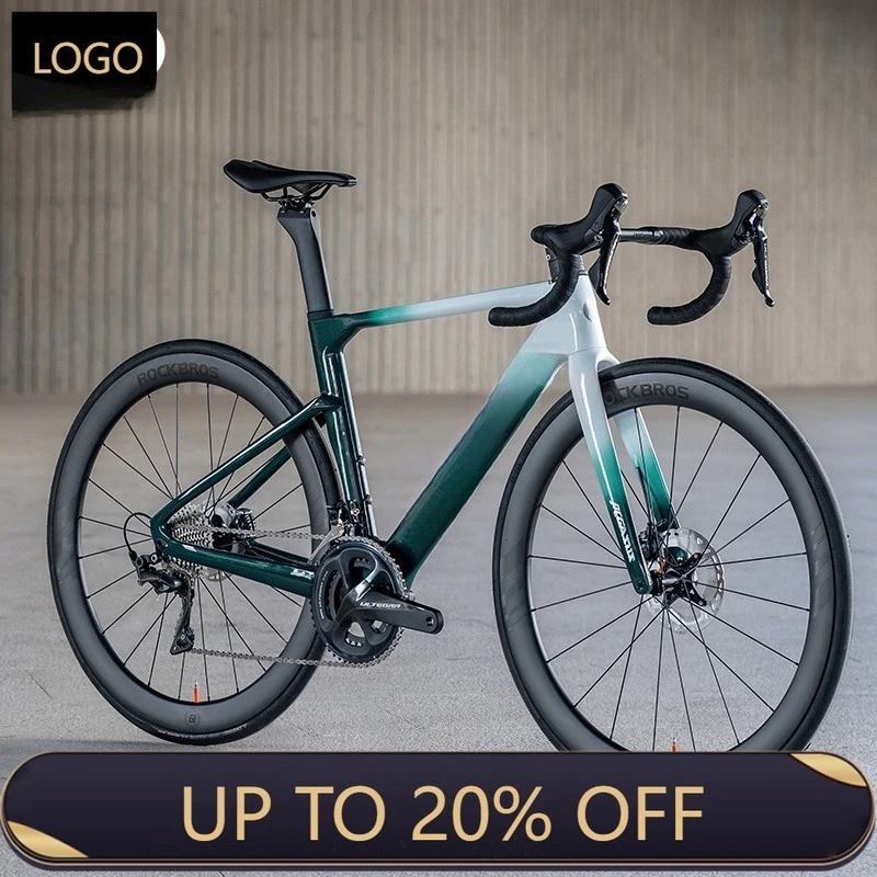 EER Rockrose Road Bike Carbon Fiber Bike T700 Aerodynamics Windbreaker 105 Electrode Disc Brakes Bending Handlebar Racing