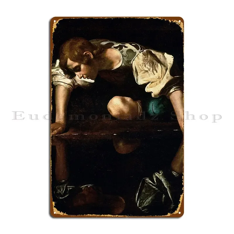 Нарцисс Микеланджело Merisi Da Caravaggio металлическая табличка классическая живопись создать украшение клубный бар жестяная вывеска плакат