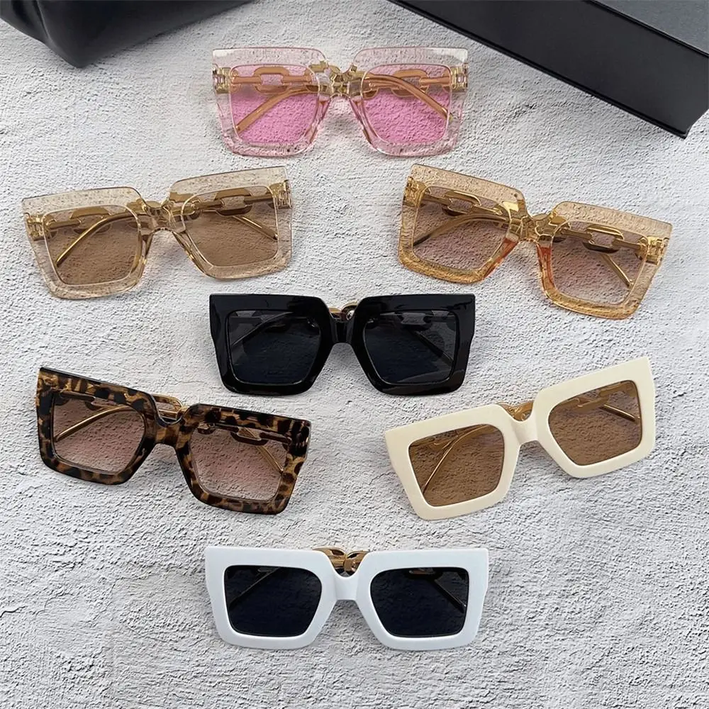 Trendy Oversized Square Sunglasses Fashion Beach Sunshade Sunglasses Vintage Big Sun Glasses Luxury Shades Women Men Eyewear