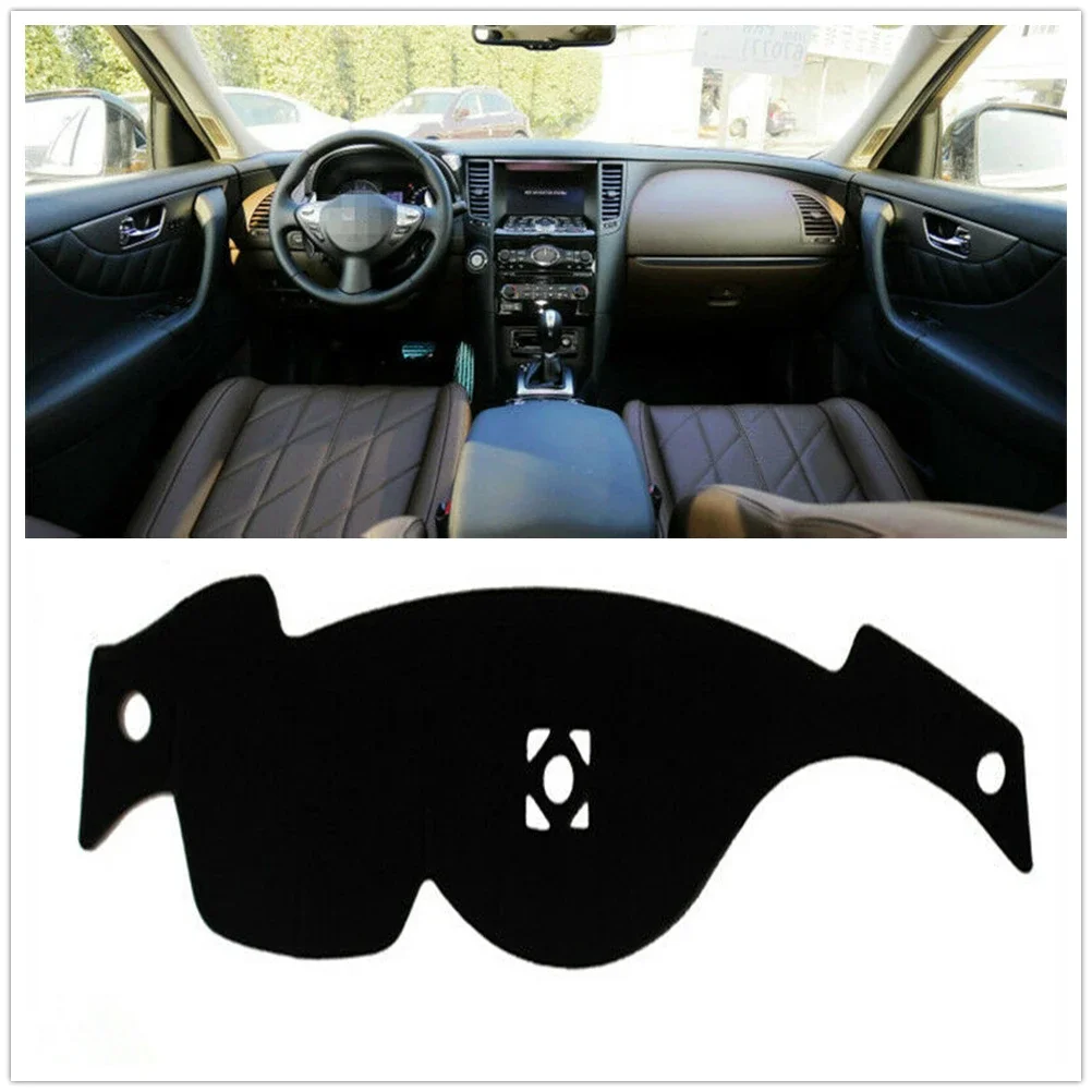 New！ Front Dashboard Cover Carpet For Infiniti QX70 2013-2016 Black Car Dash Board Heat Proof Mat Anti-Sun Shield Pad Shade Stri