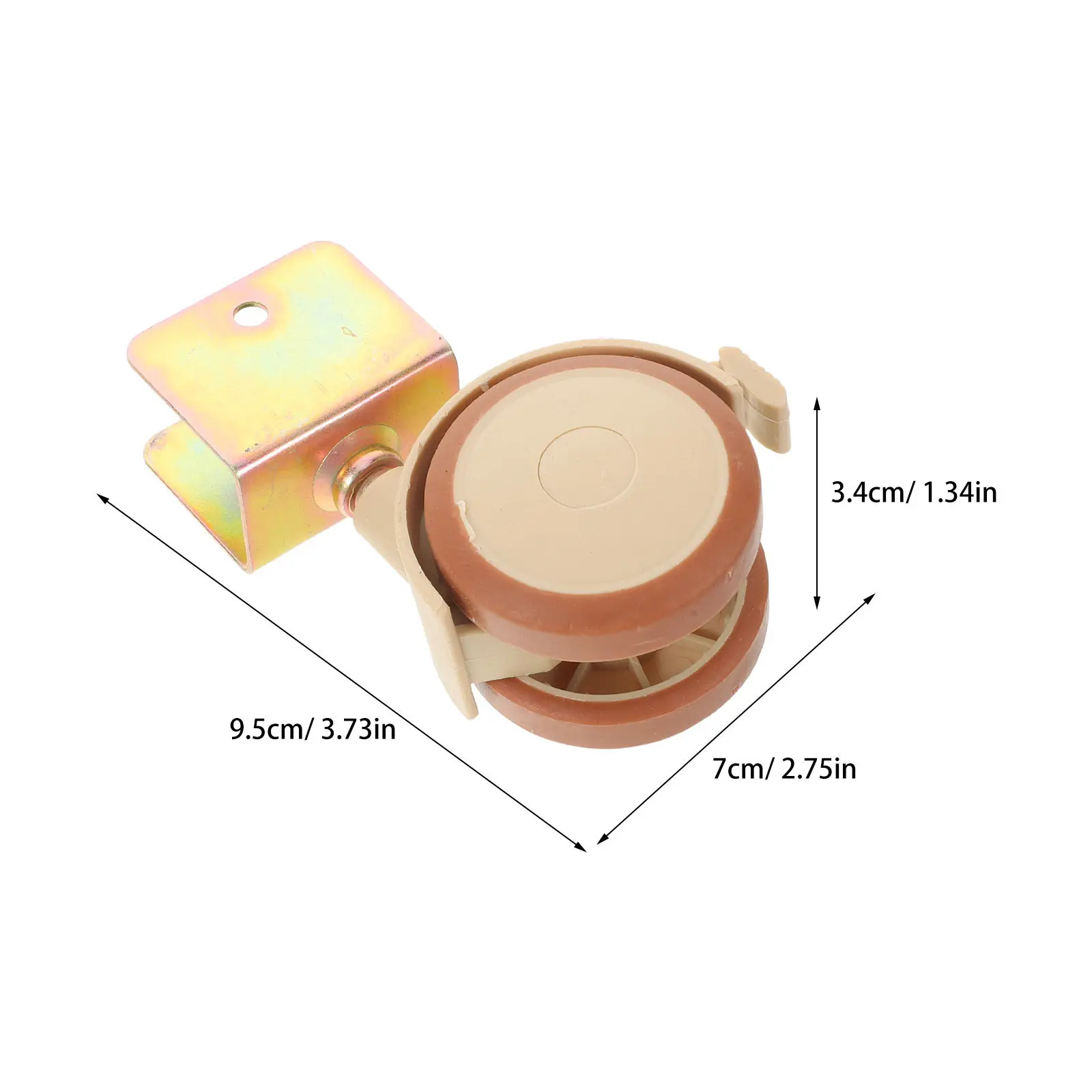 4Pcs Replacement Crib Wheels Silent on Braked Locking Casters Baby Trolley Furniture Accessories Smooth Rollers view 6