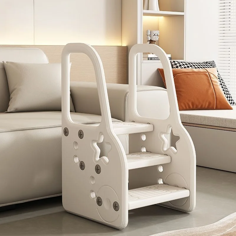 Foldable Step Stool Ladder Adjustable Height Anti Slip 3 Step Stool Kids Toddler Non-slip Ladder Bathroom Sink Stool Pratical
