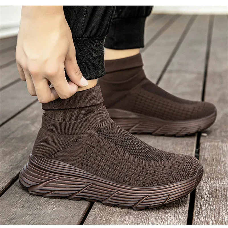 

Men's and women's designer sock shoes Tennis High tops casual sports non-slip breathable walking couple ankle boots