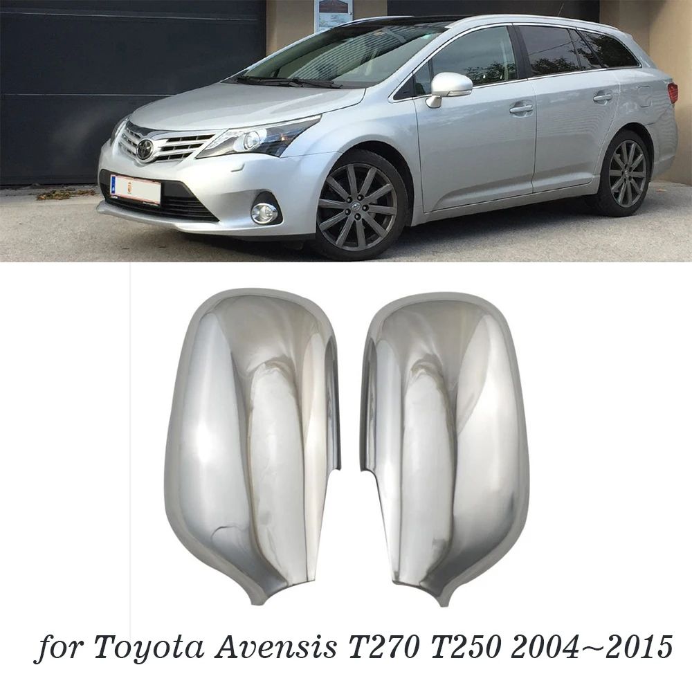 

Car Black Chrome Carbon Fiber Mirror Cover for Toyota Avensis T270 T250 2004~2015 2005 Rearview Mirro Trim Sticker Accessorie