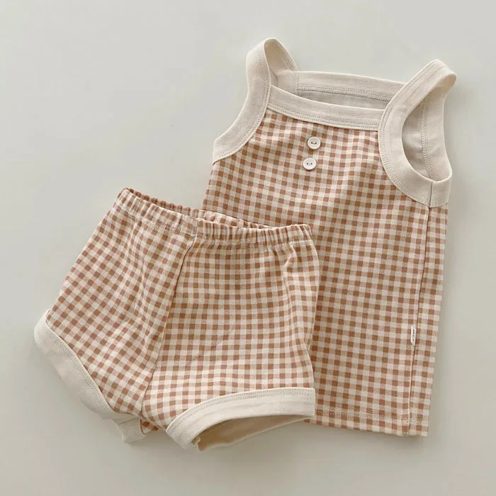 Infant Baby Girl Clothes Casual Tank Top+Shorts Two-pieces Clothing Suit for Children Toddler Boys Boutique Designer Outfits Set