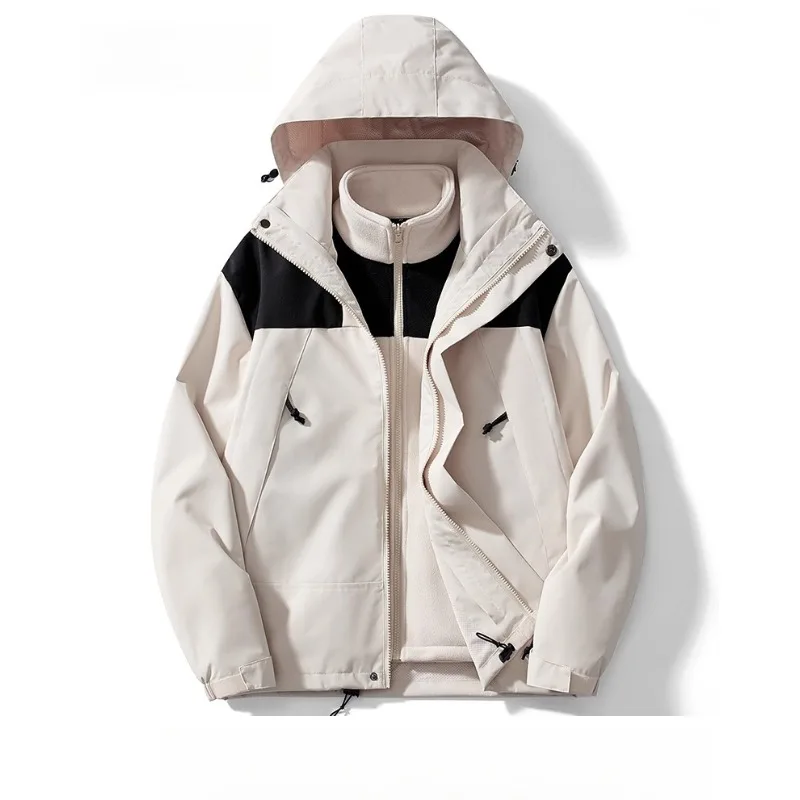 Mode coupe-vent femmes automne hiver Trench manteaux à la mode détachable alpinisme costume chaud manteau coupe-vent veste E12537