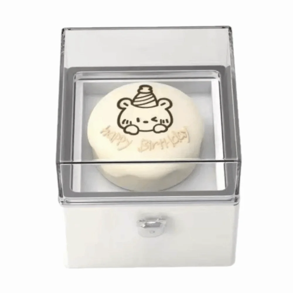 

Valentine Bear Flip Ring Box Storage Box Girlfriend Gift Mini Cake Gift Boxes Ring Display Jewelry Birthday Gift Packaging Box