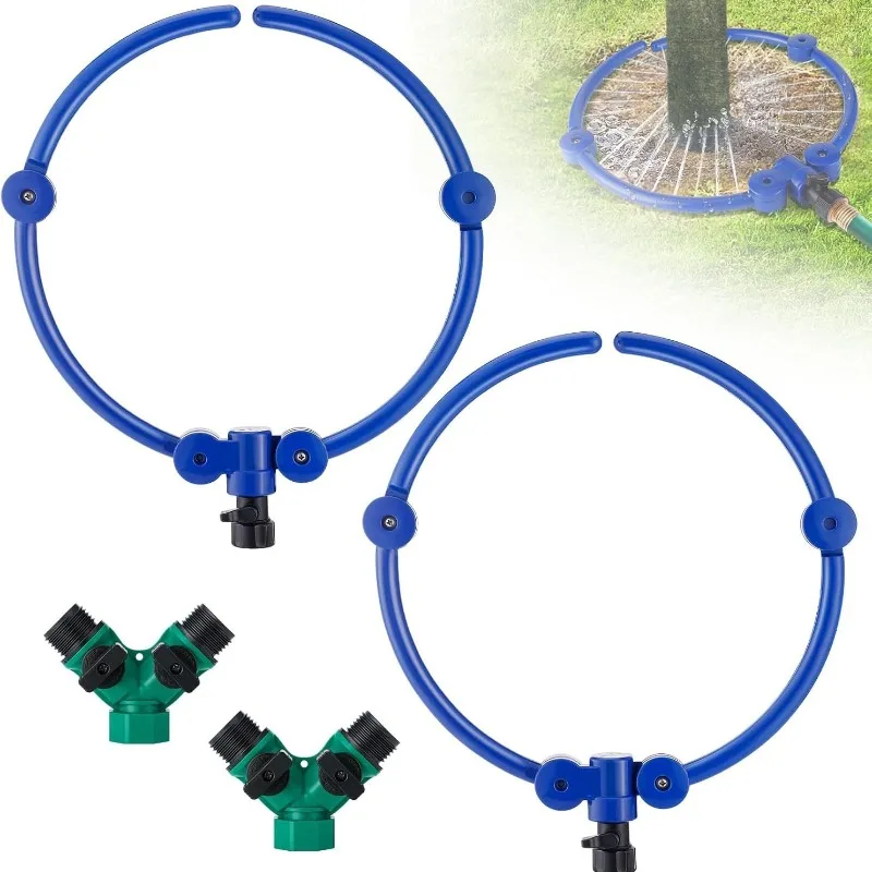 1/2pc 360 Degree Adjustable Tree Watering Ring ABS Circle Tree Root Irrigation System for Little Tree Outdoors Garden Farms