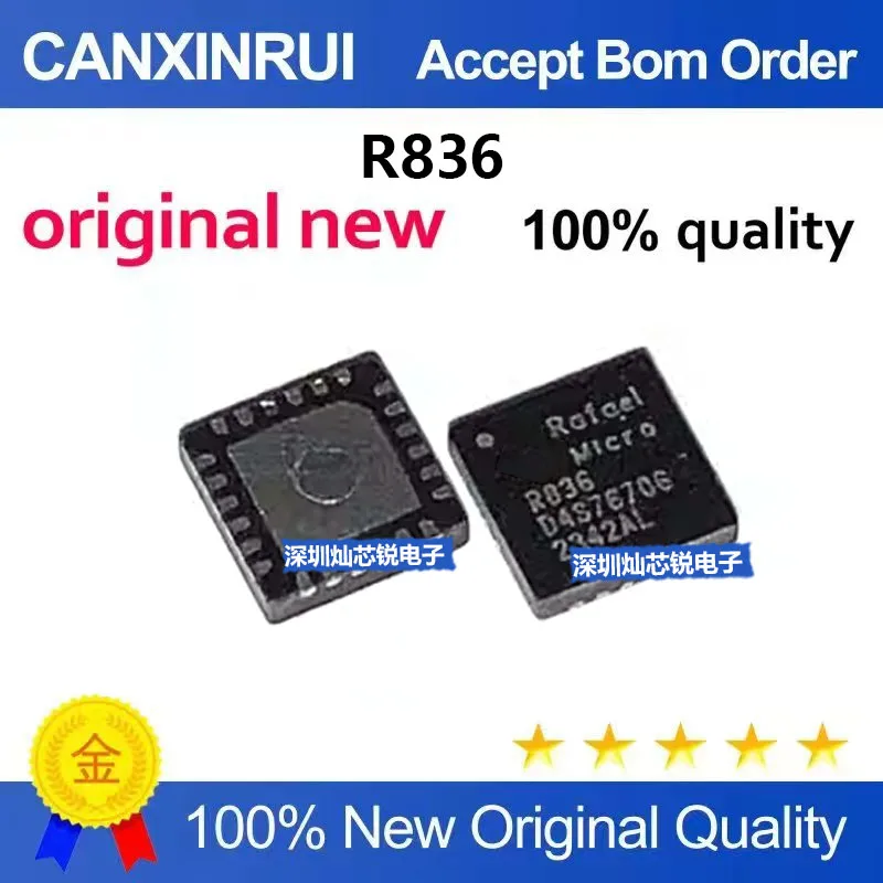 (5-100pieces)Brand new original R836 QFN24 packaged LCD high-frequency tuner chip