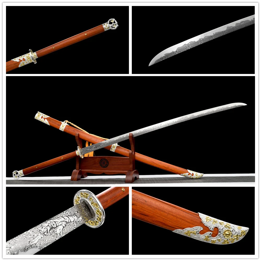 Nice 153cm Sword Battle Ready Forging Handmade Martial Art Sword Spring Steel Blade Full Tang Hardwood Sheath Alloy Fittings