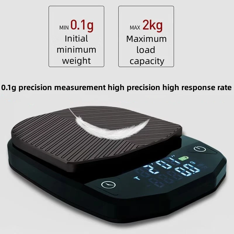 

Intelligent Italian Hand Coffee Scale, Automatic Timing, USB Charging, Waterproof, Hot Sale, CN-2000