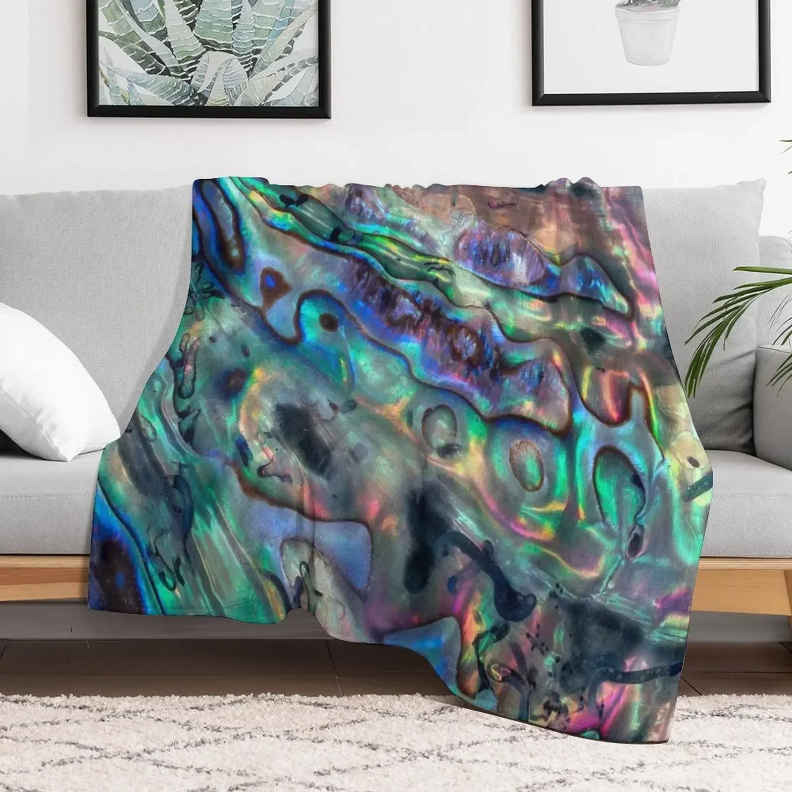 Paua Abalone Shell Throw Blanket Stuffeds For Decorative Sofa Blankets