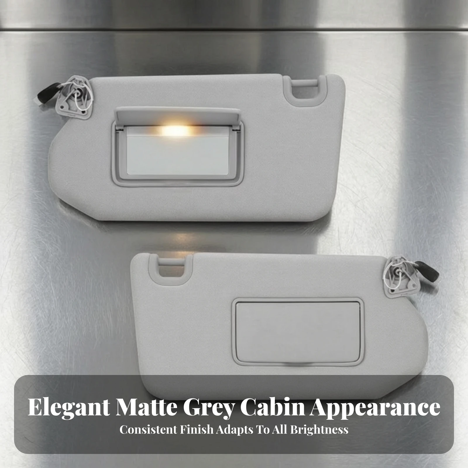 Car Sun Visor Pair Stable Sun Visor with Vanity Mirror Car Vanity Mirror Slimline for Repair Shops, Daily Driving