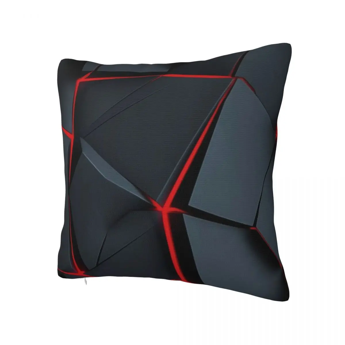 Pillow Case Glowing Geometric Shapes On Dark Polyester Pillow Cover Cushion Cover Pillowcases For Chair Sofa Home Decoration