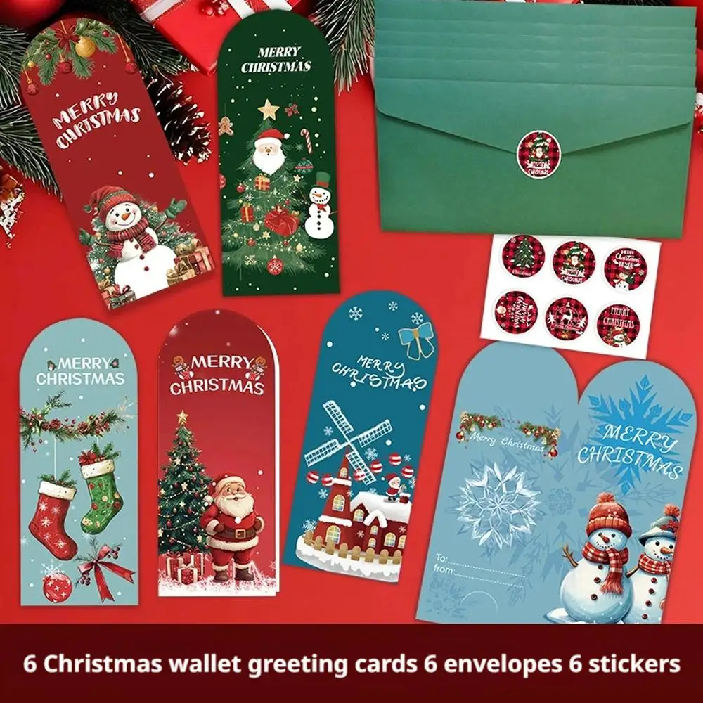 2025 Weihnachts-Grußkarte, Geschenke, Mini-Weihnachts-Segen-Grußkarten, Umschlag, Neujahr, Postkarte, Geschenkkarte, Weihnachtsfeier