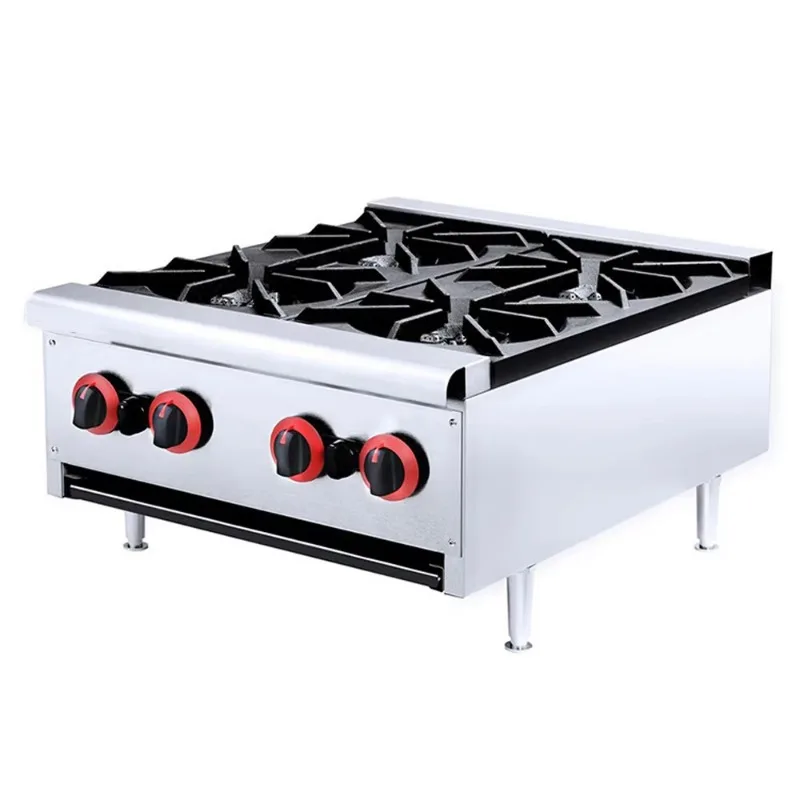 Stainless steel cooker Commercial desktop four-port gas cooker for restaurants