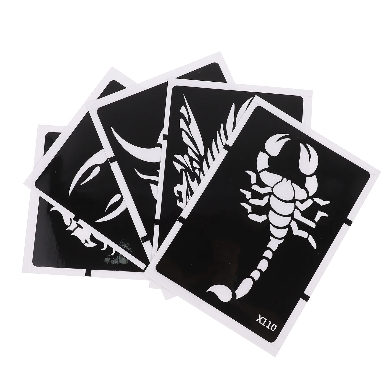 5 Pcs Tattoo Template Body Sticker Stencils Tattoos Molds Decorative Finger Temporary Supplies Man