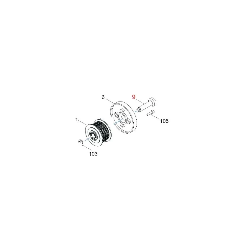 New Original Roland XC-540/XJ-740/LEC-640 LEF / VG / VS SHAFT,DRIVE PULLEY - 1000001480