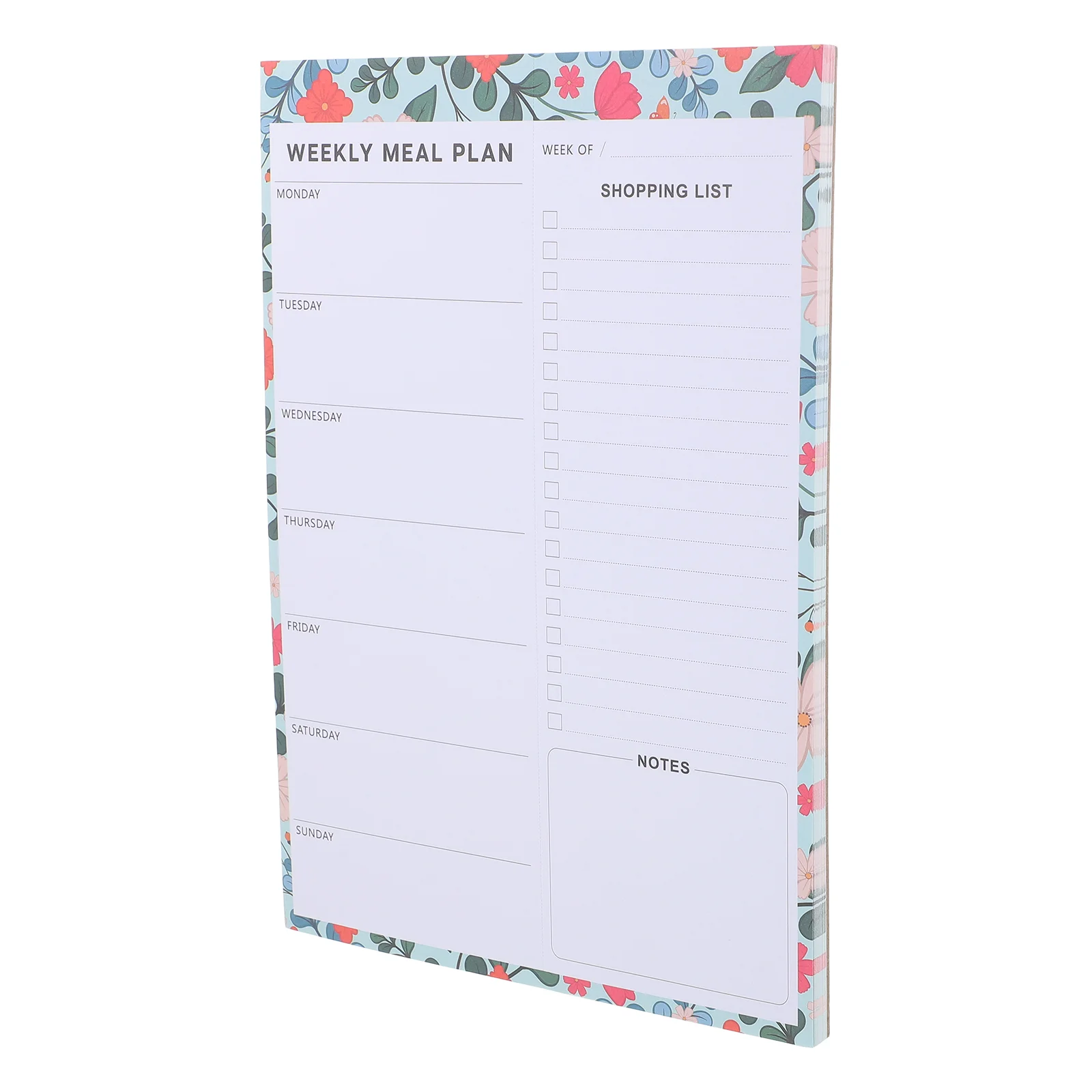 Meal Planning Notepad Menu Notebook for Kitchen Magnetic Shopping List Planner Household Tearable Food Desk Weekly