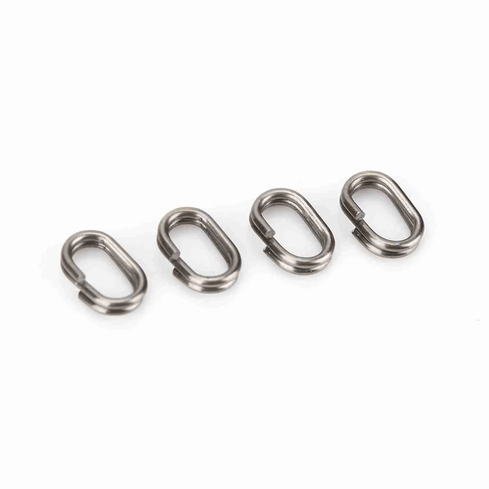 100pcs Silver Stainless Steel Fishing Split Rings - Oval Snap Connectors for Carp for crank Bait Accessories