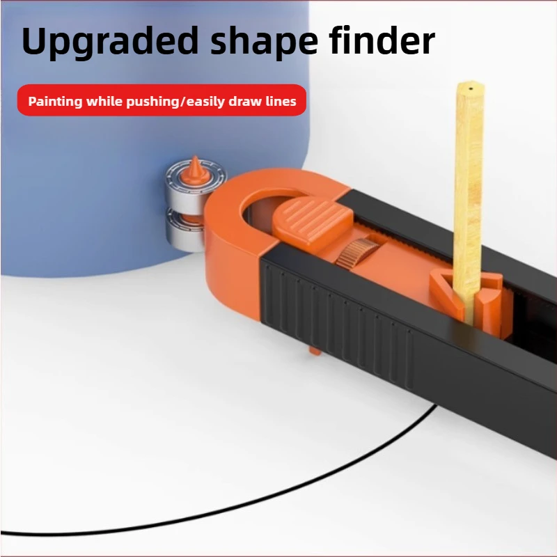 Upgraded Contour Gauge Shape Duplicator Tool with Double Roller, Woodworking Profile Scribing Tool for Precise Curve Copy