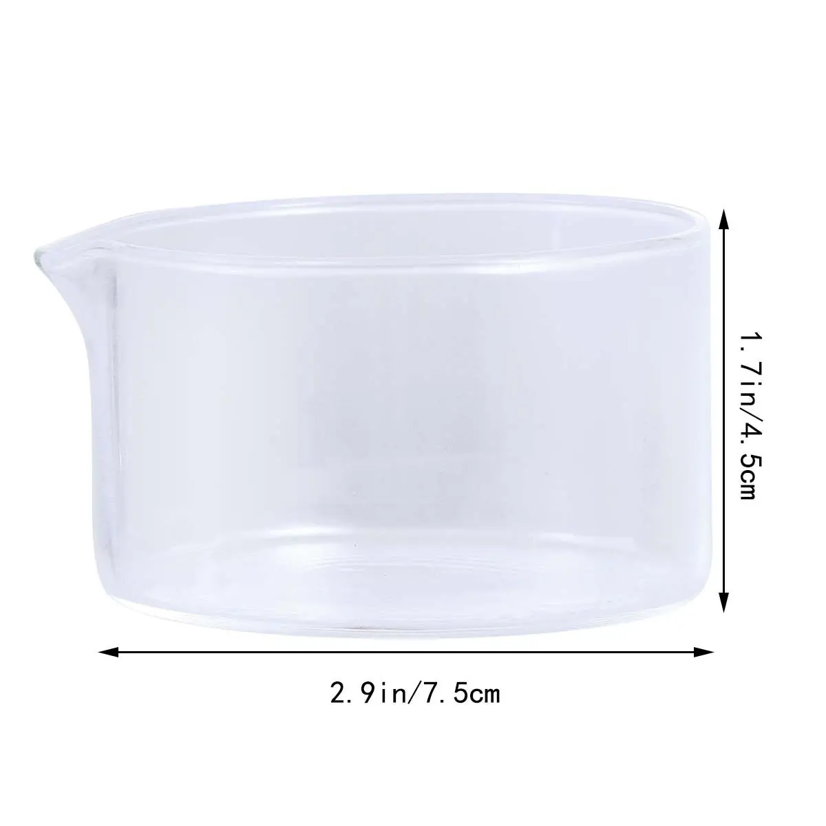 Glass Crystallizing Dish Flat Bottom Thickened Heat Resistant with Spout Suitable for Laboratory School Home Use Accessory