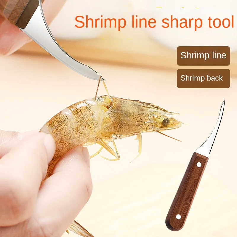 

Stainless Steel Shrimp Opener Peeling Shrimp Shell Tool Cleaning Shrimp Intestines Fish Belly Knife Picking Shrimp Thread Knife