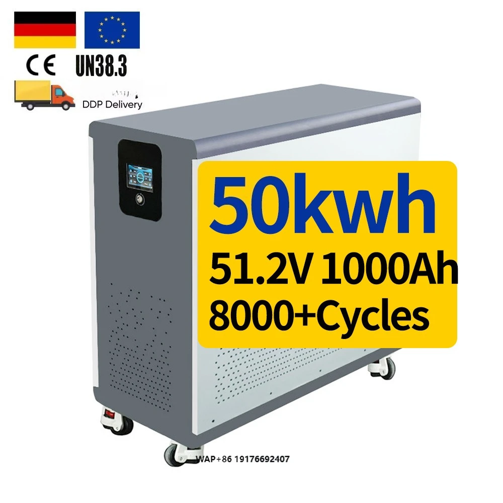 51.2V1020Ah Lifepo4 Battery Pack  ‘Household Solar Lithium Battery 50kWh Lithium Iron Phosphate Energy Storage Battery