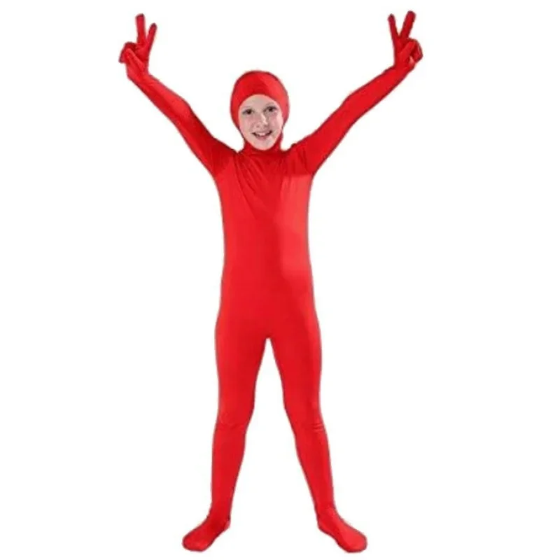 Children Leotards Stage Performance Costume Ninja Invisible Man Tights Stage Black Man Invisible Cloak