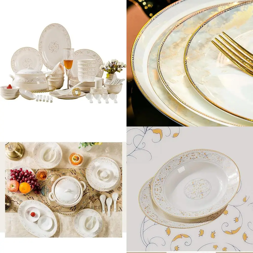 

Керамический набор посуды для дома и ресторана — элегантная посуда с тарелками, мисками и тарелками