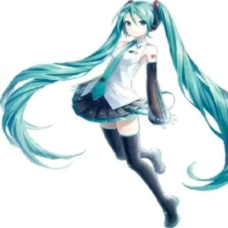 مجموعة الحظ VOCALOIDHatsune الإصدار القياسي المستقبلي Hatsune MilaMikuTiger مشبك الفم ذيل حصان مزدوج COSWig