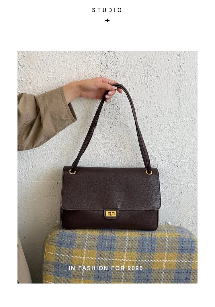 Bolso tipo cubo para mujer, diseño vertical de un solo asa, tapa abatible ancha, diseño sencillo y elegante, adecuado para adultos de 20 a 60 años.