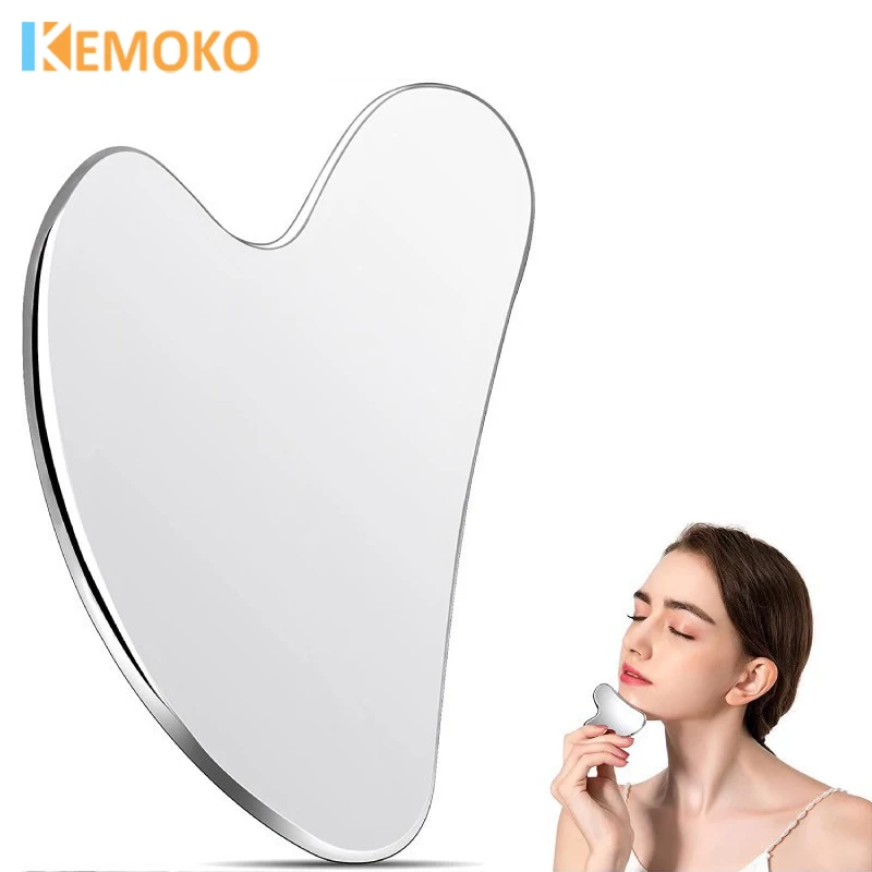 

Stainless Steel Gua Sha Scraper Massager Face Neck Body Guasha Scraping Massage Facial Skin Care Acupoint Body Neck Guasha Board