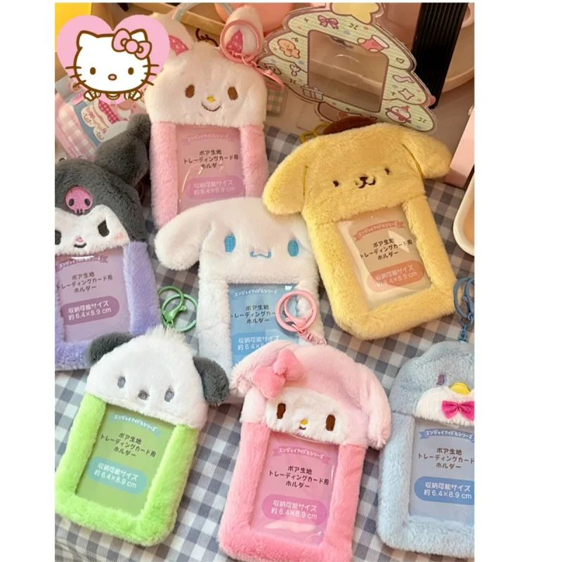 

hello kitty cinnamoroll my melody plush my piano melody plush 3-inch idol photo storage card holder ID card holder keychain