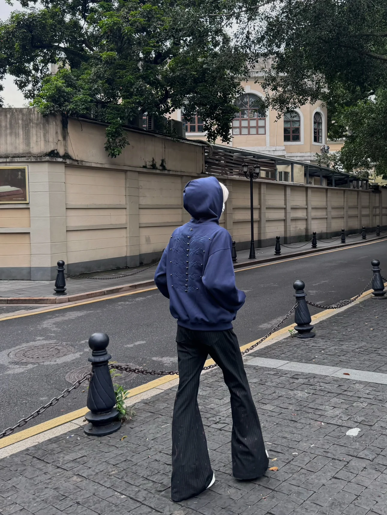 الأصلي الأمريكية الرجعية الثقيلة مطرز التطريز مقنعين البلوز فضفاض عارضة تنوعا الأزياء الاتجاه هوديي أعلى للرجال #4