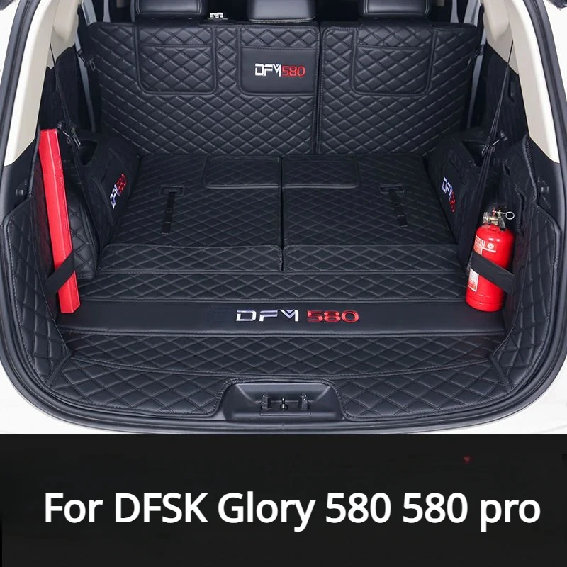 For DFSK Glory 580 Fully Enclosed Trunk Mat DFSK Glory 580 Pro (7 Seats) Wear-Resistant Trunk Mat 2017-2022 Edition Auto Parts