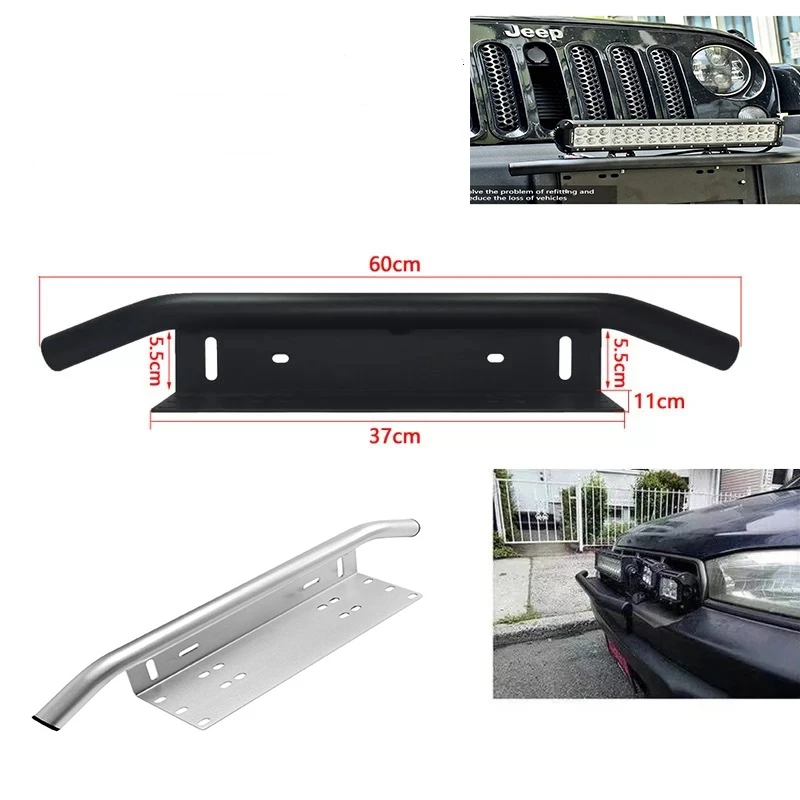 

Suitable for Wranglers SUV Lamp Holder Aluminum Front Bumper License Plate LED Light Bar Frame Holder Log Light Mount Bracket