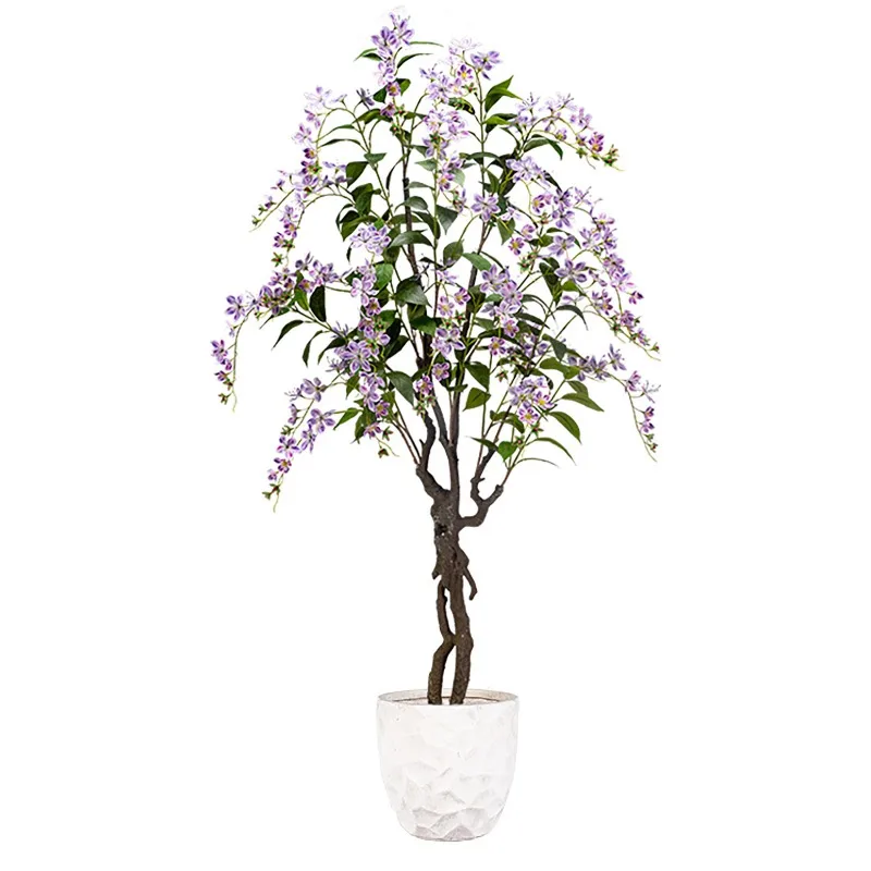 

Advanced Simulated Plant Wedge Jasmine Indoor Living Room Floor-to-ceiling Potted Plant Ornament