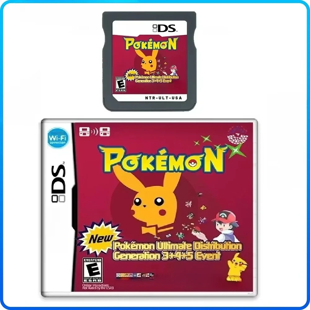 NDS Game Cards Pokémon Ultimate Distribution Generation 3+4+5 Event Cards New Video Game Cartridges