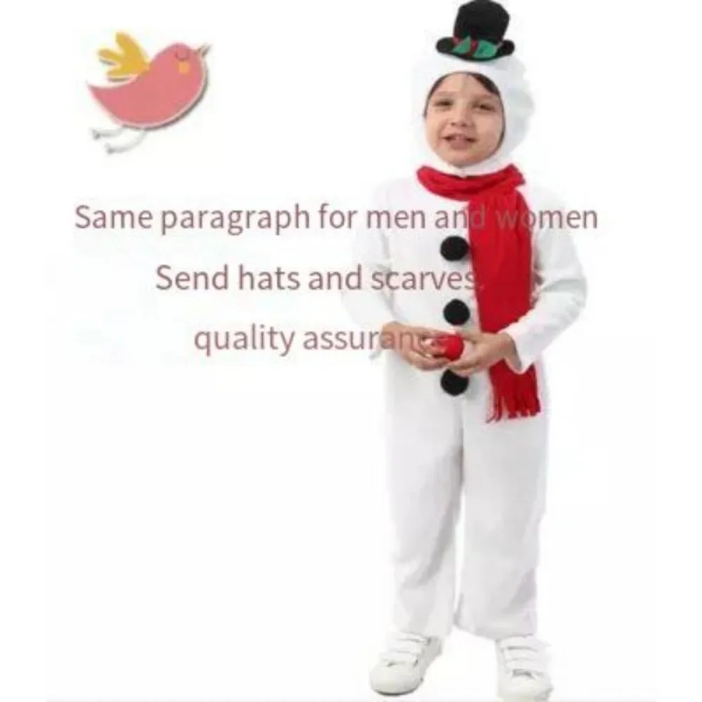 Christmas Children\'s Clothing Snowman Costume Boy\'s Performance Costume Frozen Costume Girl\'s Snow Doll Costume