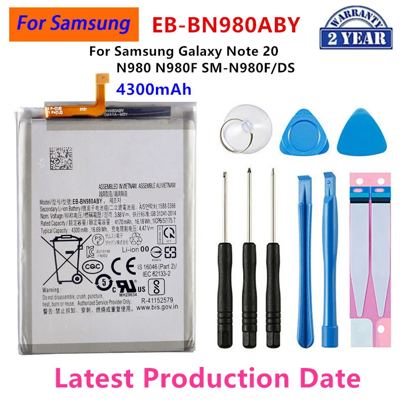 

Brand New EB-BN980ABY 4300mAh Replacement Battery For Samsung Galaxy Note 20 N980 N980F SM-N980F/DS Batteries+Tools