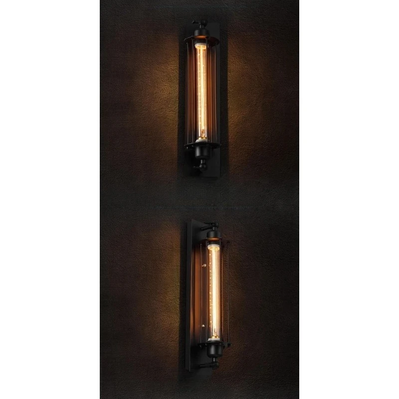 Vintage Industrial Flute Wall Lamp Iron American Retro Aisle Corridor Wall Light Fixture for Home Bar Cafe Restaurant Hotel