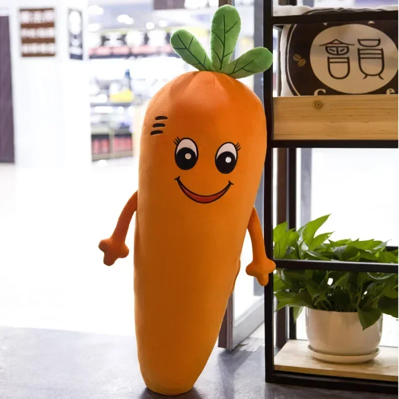 70-100cm Lovely Smile Carrot creative pillow cushion plush fruit vegetables food Anti-stress soft girl hobby Children toy gift