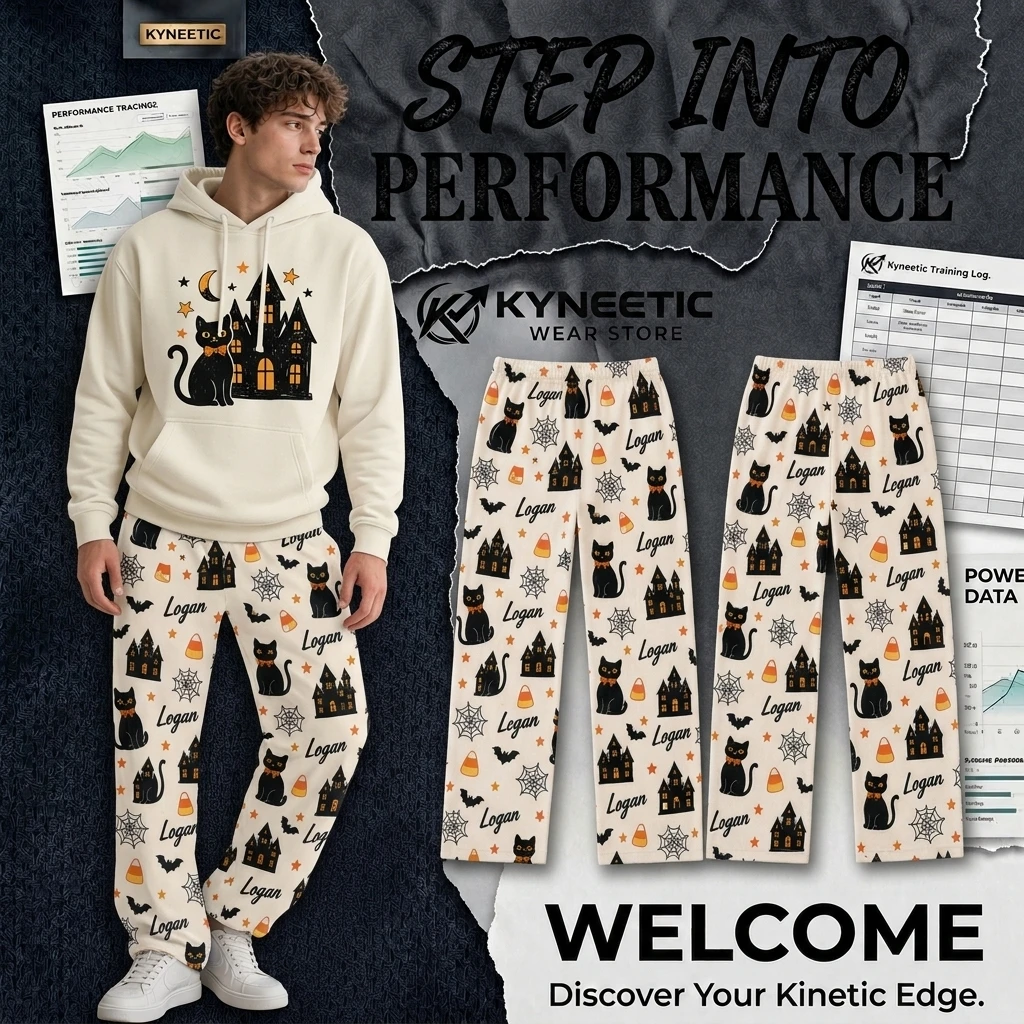 Funny Halloween Men Pants Spooky Cat Haunted House Graphic Printed Trousers Casual Holiday Party Sleepwear Lounge Activewear Sla