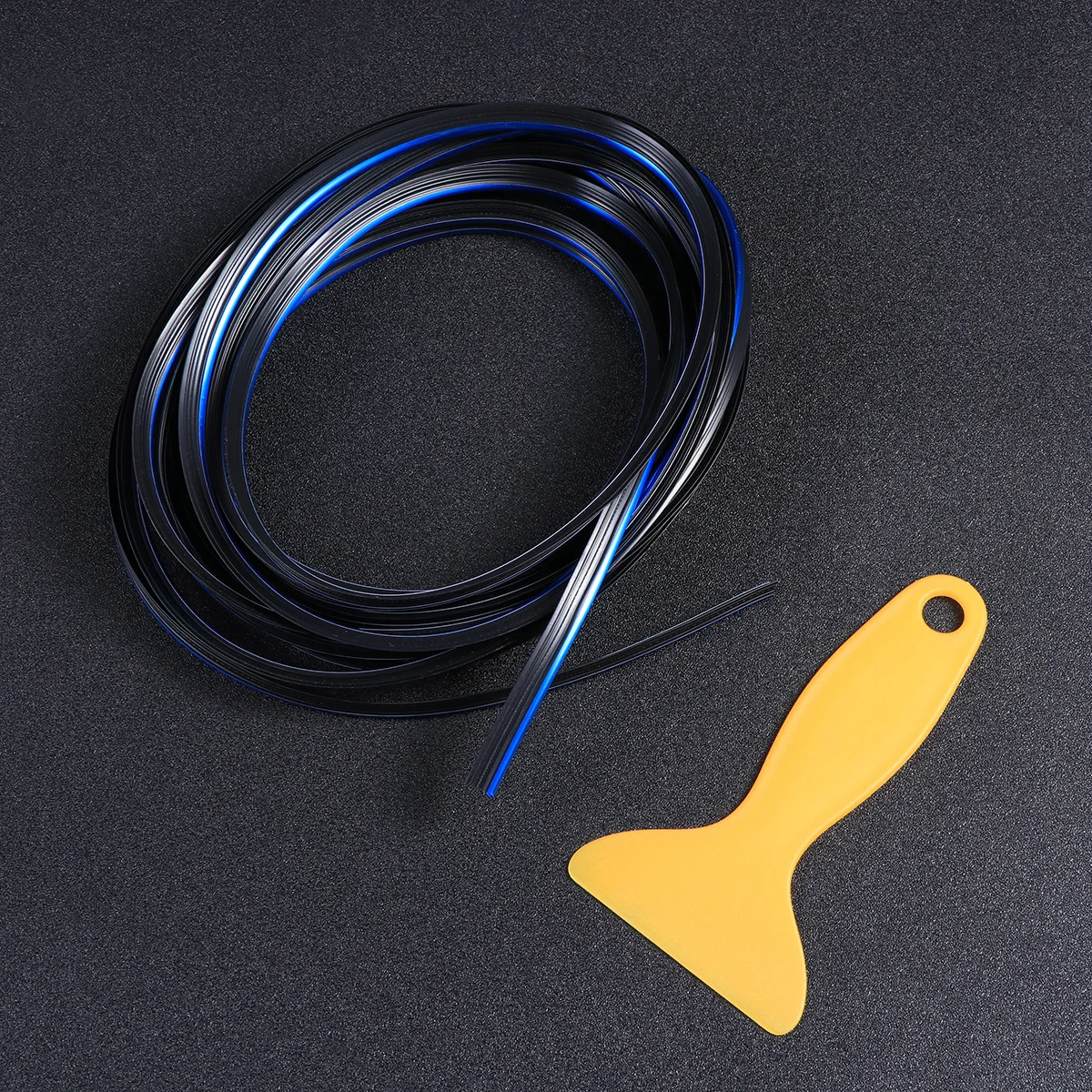 

5M 196.8Inch Car Interior Decoration Strip Trim Seal Molding Flexible Auto Seal Trim For All Cars Electroplating Blue