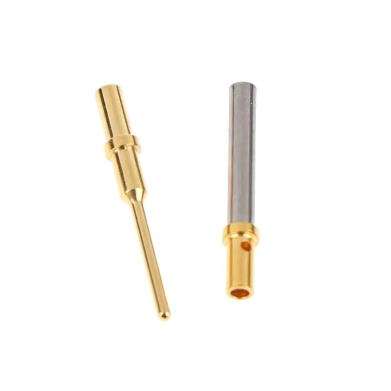 0460-202-2031 Wire Connector Terminals 5/10Pcs Gold Plated Stainless Steel 6-20AWG Male Female for Security System Installation