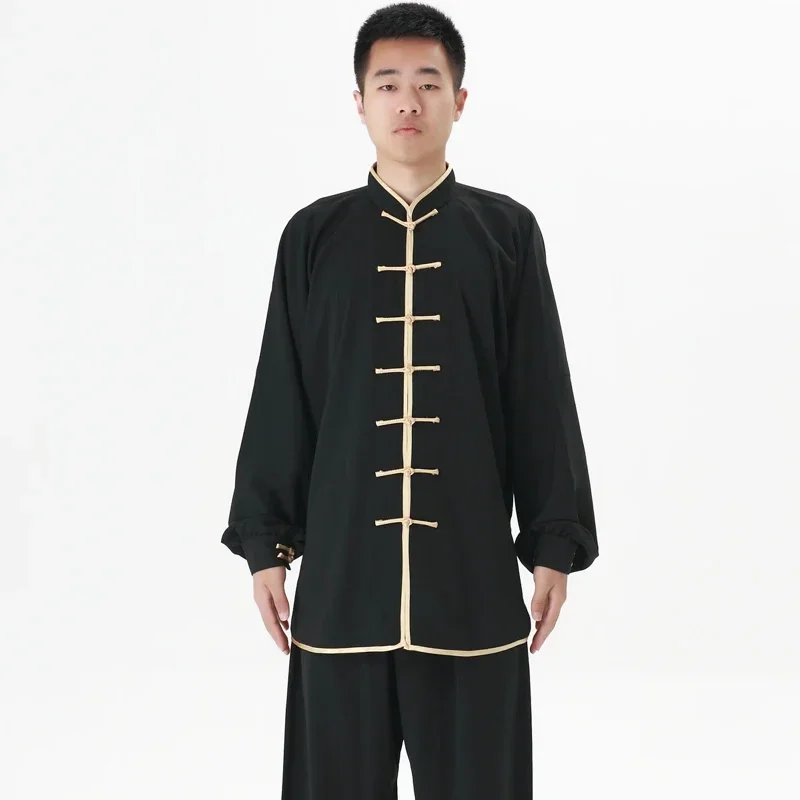 Uniforme de Taichi Kung Fu, ropa tradicional china de 17 colores, traje de KungFu de manga larga para hombres Wushu, uniformes de Tai Chi MN3