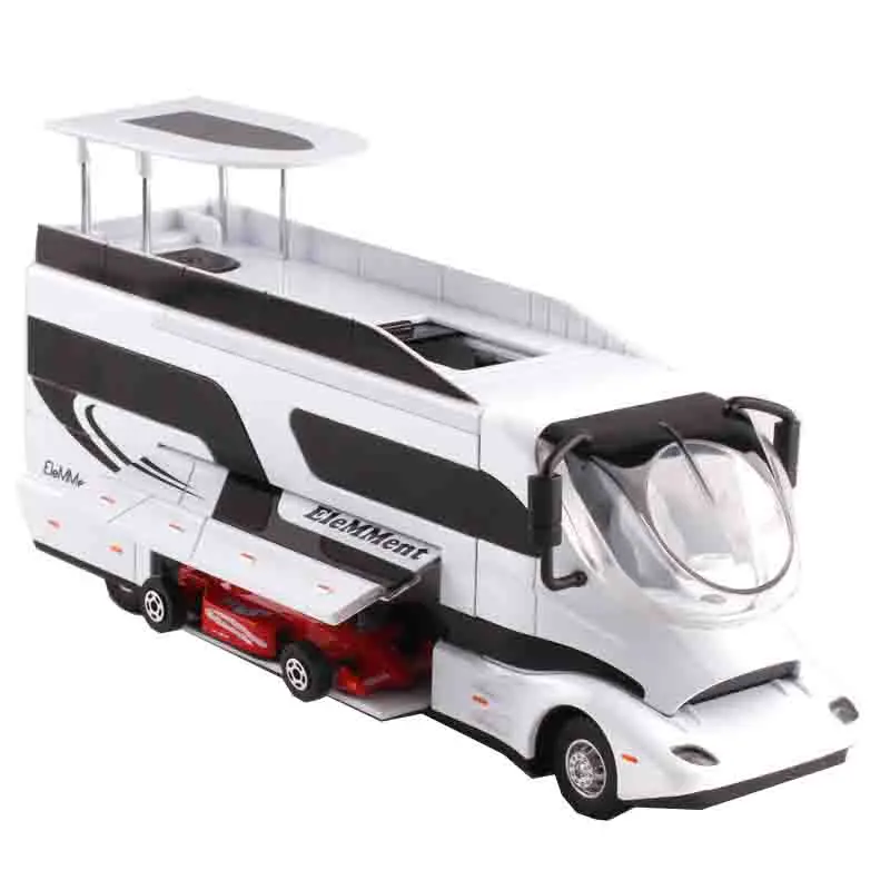 Wohnmobil-Freizeitfahrzeug-Modellspielzeug aus Metall, Camper-Van, Reisemobil, Touring-Auto, Luxus-Modell mit Ton und Licht, Geschenk für Kinder – Detail 9