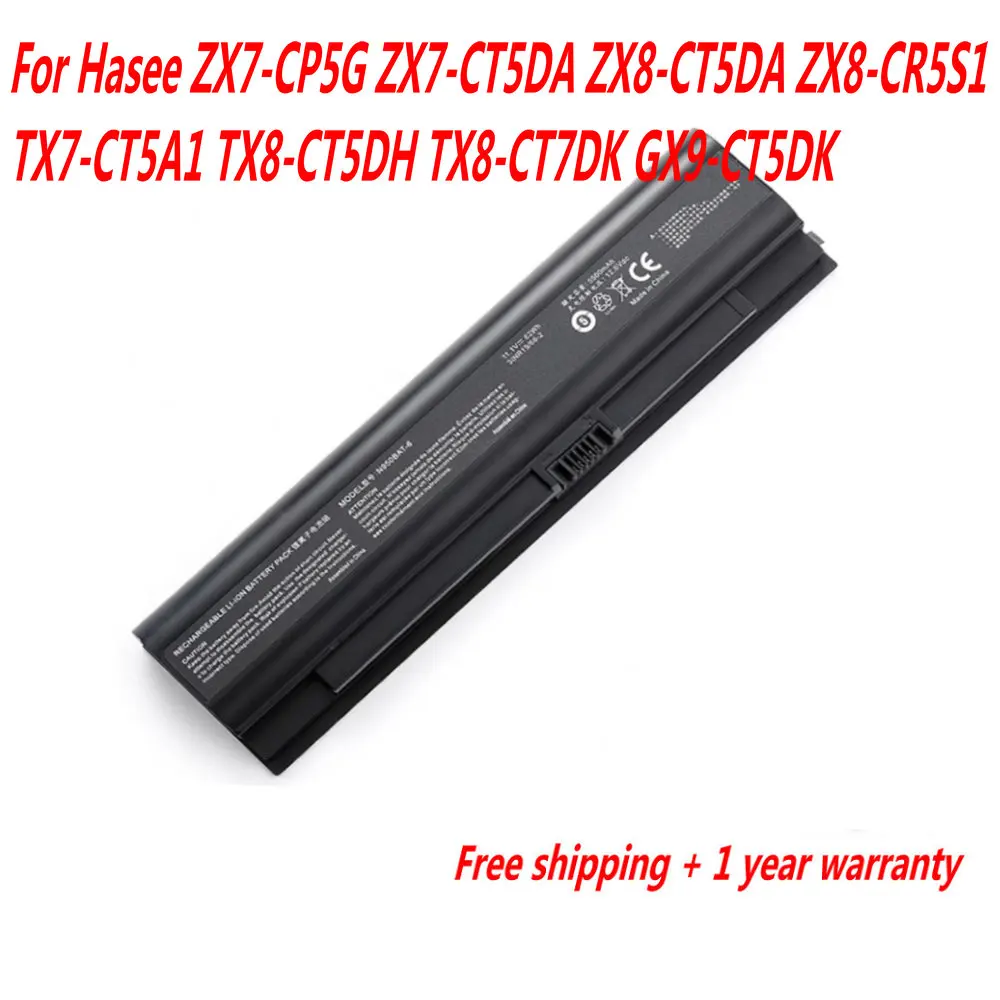 

NEW N950BAT-6 Laptop Battery For Hasee ZX7-CP5G ZX7-CT5DA ZX8-CT5DA ZX8-CR5S1 TX7-CT5A1 TX8-CT5DH TX8-CT7DK GX9-CT5DK 11.1V 62WH