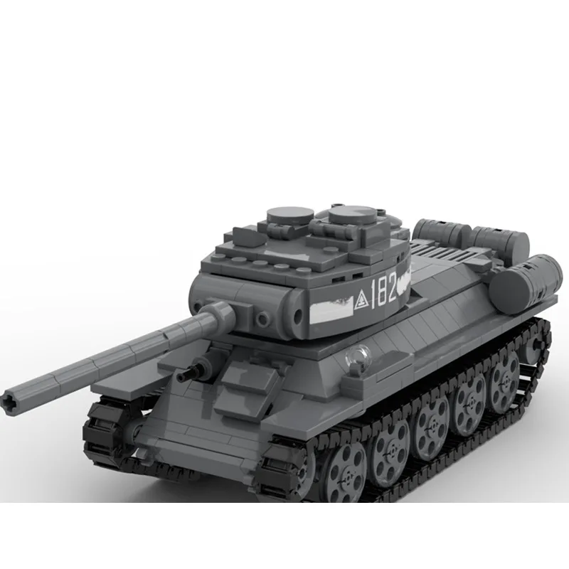 MOC‑68167 WW T‑34 Historical Tank Building Blocks Small‑Particle Military Replica Model Educational Toy Gift for Wargame Fans